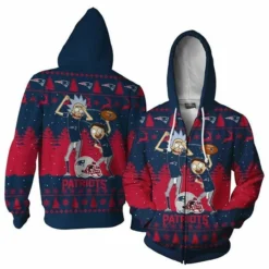 Rick And Morty Dance New England Patriots Hoodie