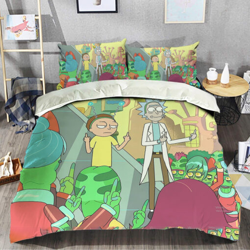 Rick And Morty Galactic Chaos Bedding Set