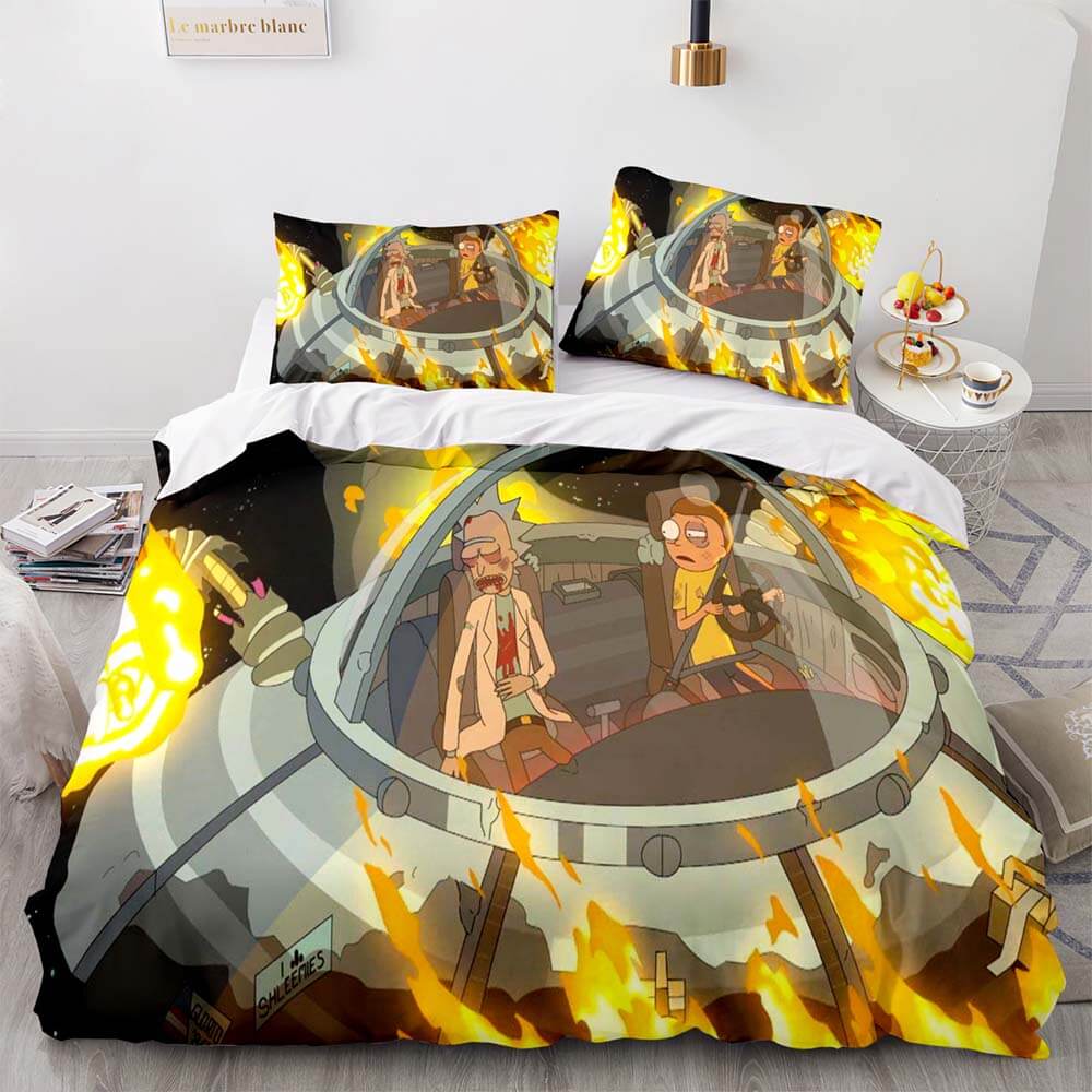 Rick and Morty Galactic Crash Landing Bedding Set