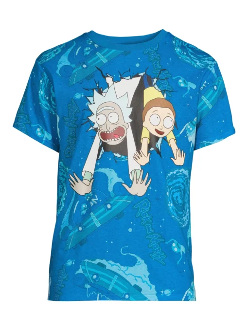 Rick and Morty Galactic Escape Shirt front