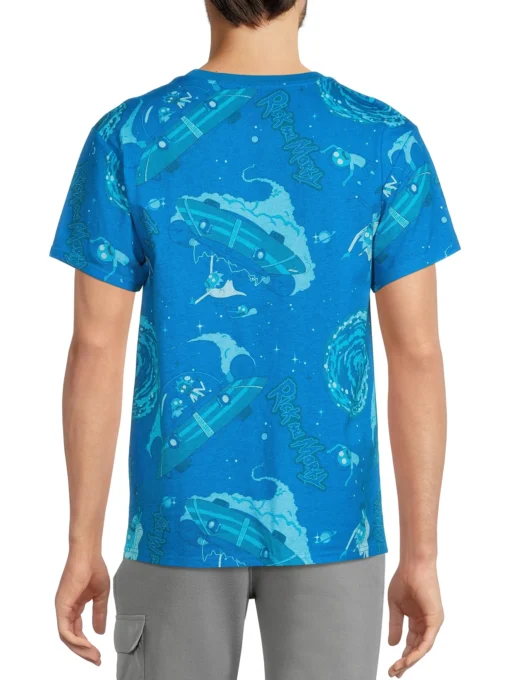 Rick and Morty Galactic Escape Shirt mockup back