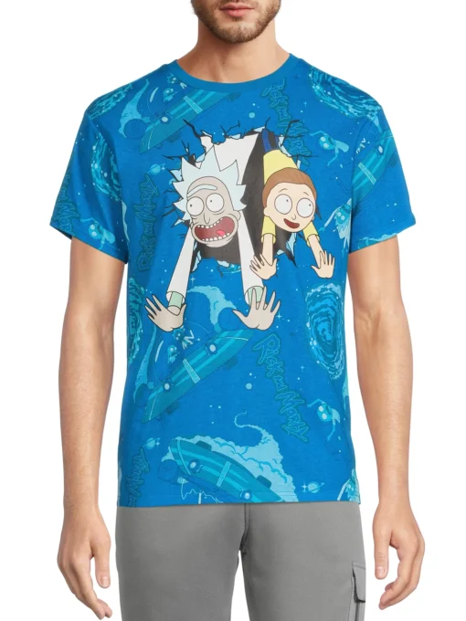 Rick and Morty Galactic Escape Shirt mockup front