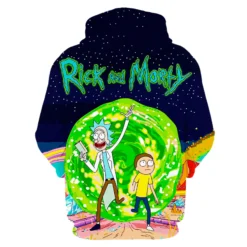 Rick and Morty Galactic Gateway Adventure Hoodie back
