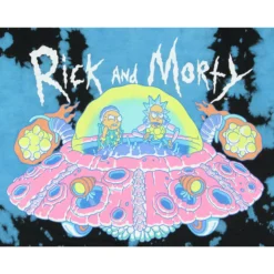 Rick And Morty Galactic Joyride Tie-Dye Spaceship Shirt Design