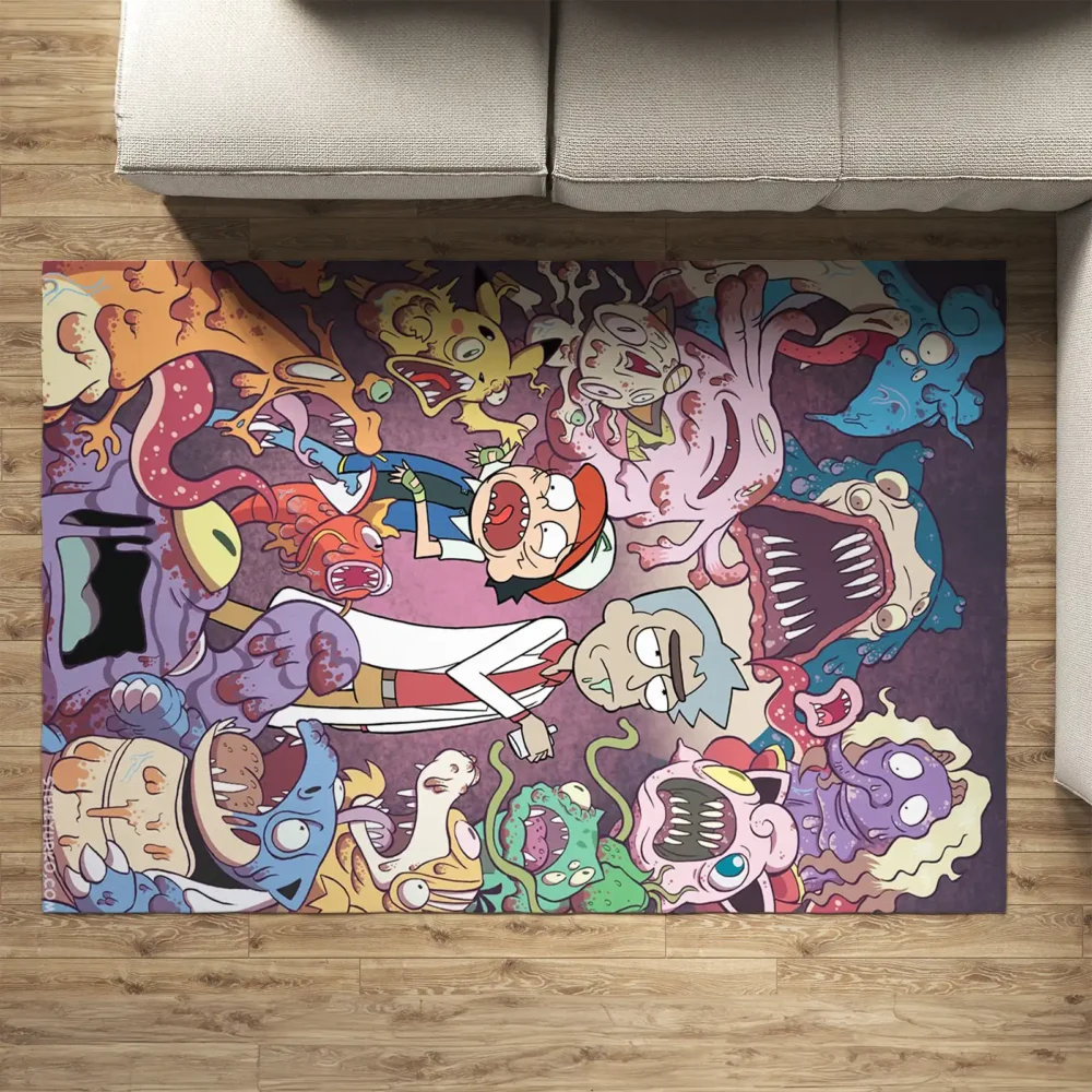 Rick and Morty Galactic Menagerie Rug Living Room