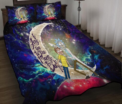 Rick And Morty Galaxy Love You to the Moon Bedding Set home