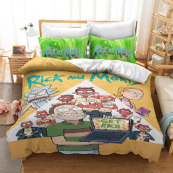 Rick And Morty Get Rich Colorful Bedding Set