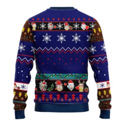 Rick and Morty Gift Patrol Santa Rick Ugly Christmas Sweater back