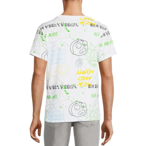 Rick and Morty Graffiti Adventure Shirt mockup back