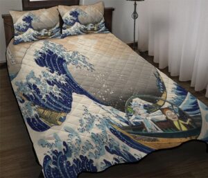 Rick And Morty Great Wave Japanese Bedding Set