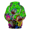 Rick and Morty Green Space Adventure Hoodie back