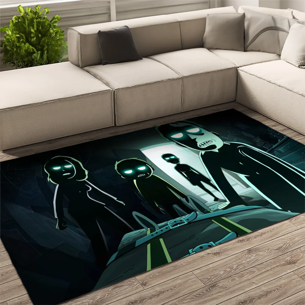 Rick and Morty Haunted Dimension Rug Living Room
