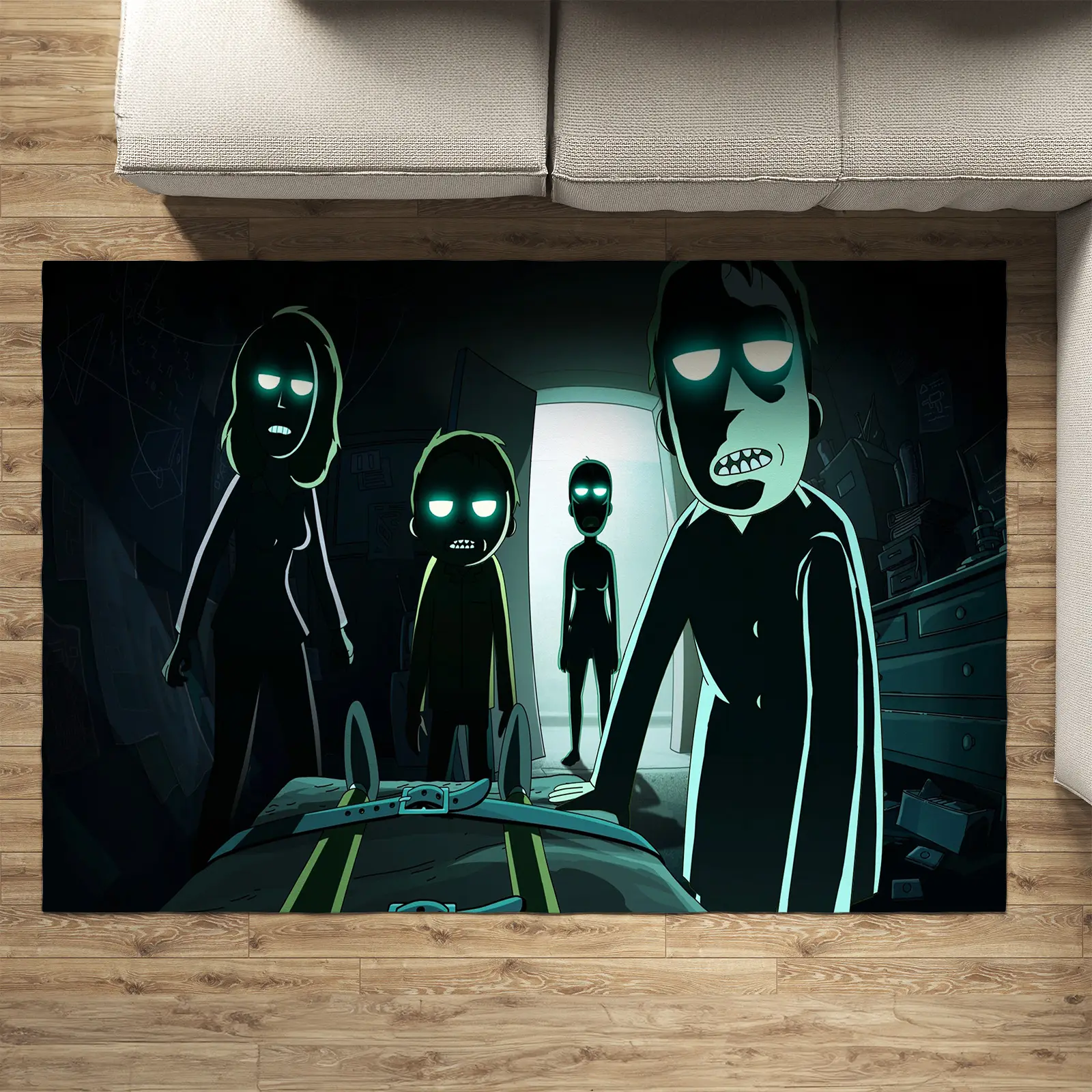 Rick and Morty Haunted Dimension Rug