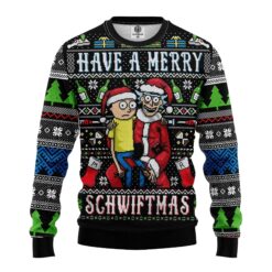 Rick And Morty Have A Merry Schwiftmas Ugly Christmas Sweater front