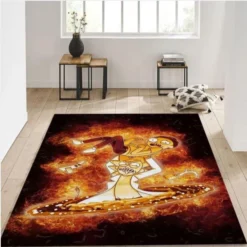 Rick and Morty Inferno Escape Portal Rug