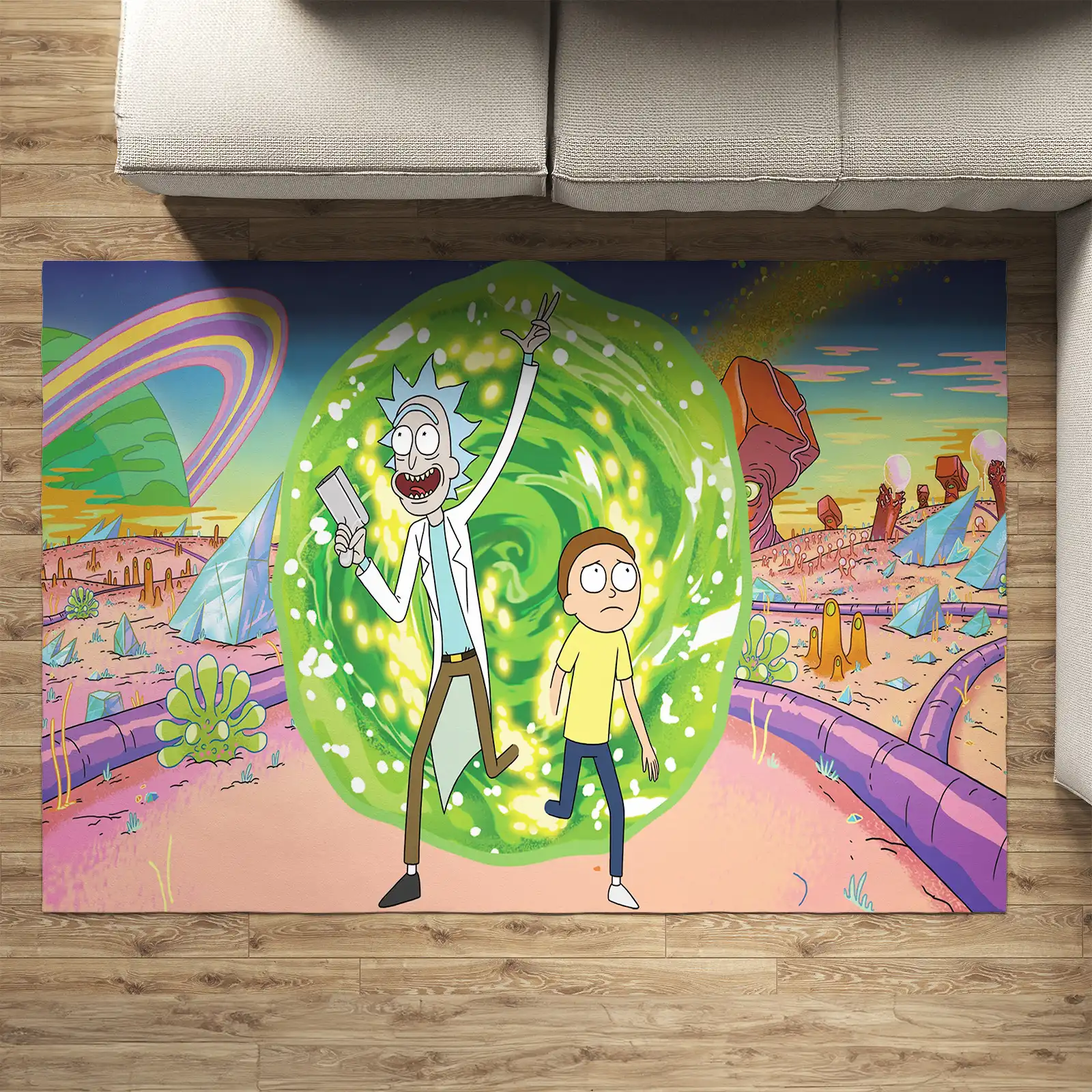 Rick and Morty Interdimensional Adventure Rug