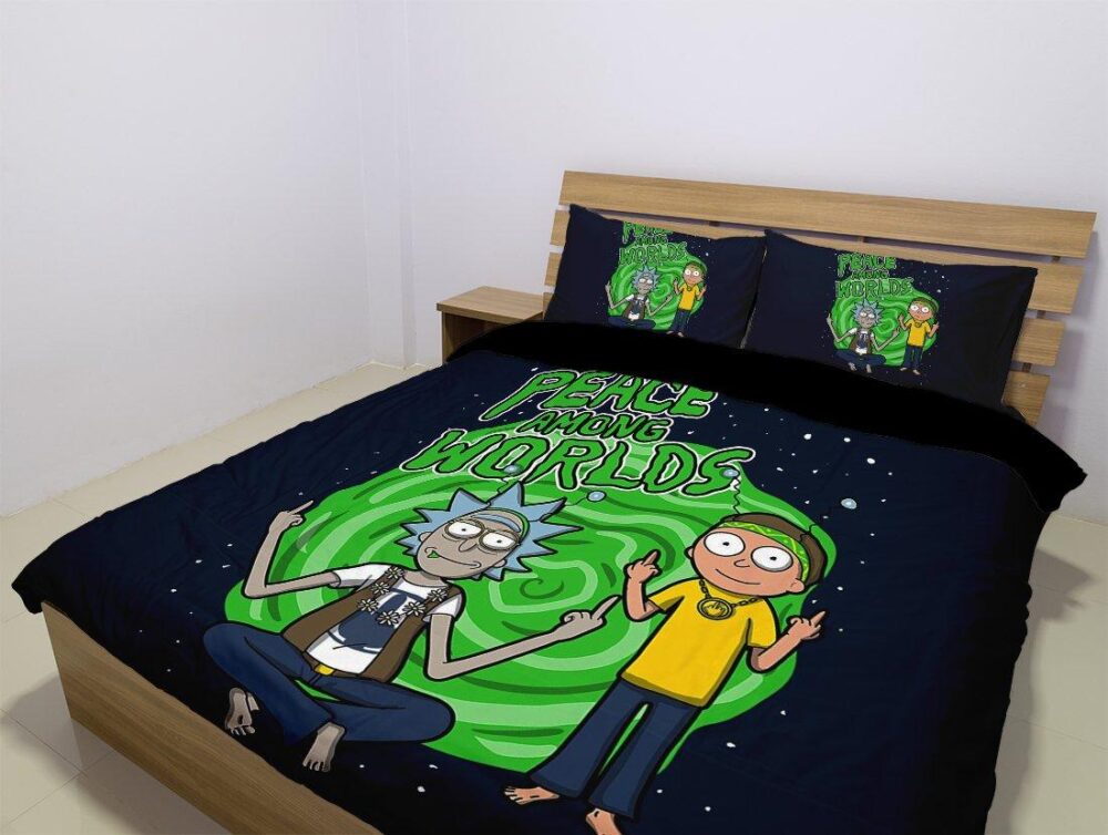 Rick and Morty Interdimensional Peace Bedding Set