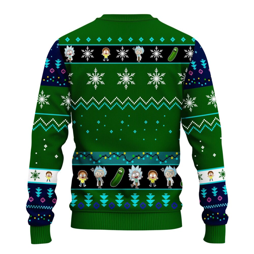 Rick and Morty Interdimensional Portal Ugly Christmas Sweater back