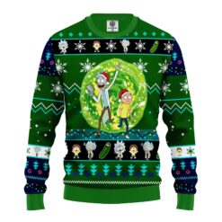 Rick and Morty Interdimensional Portal Ugly Christmas Sweater front