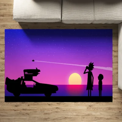 Rick and Morty Interdimensional Roadtrip Rug