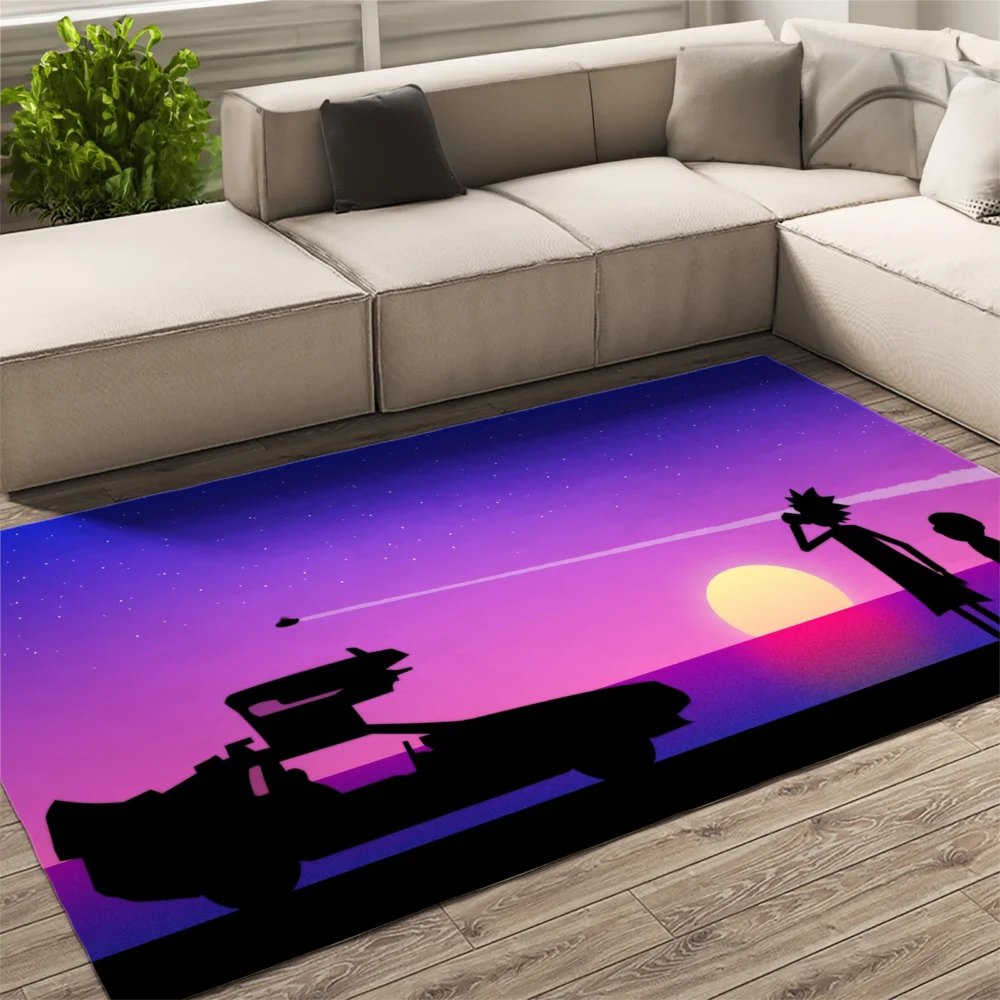 Rick and Morty Interdimensional Roadtrip Rug Living room