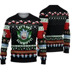 Rick And Morty Let's Get Schwifty Beer Ugly Christmas Sweater