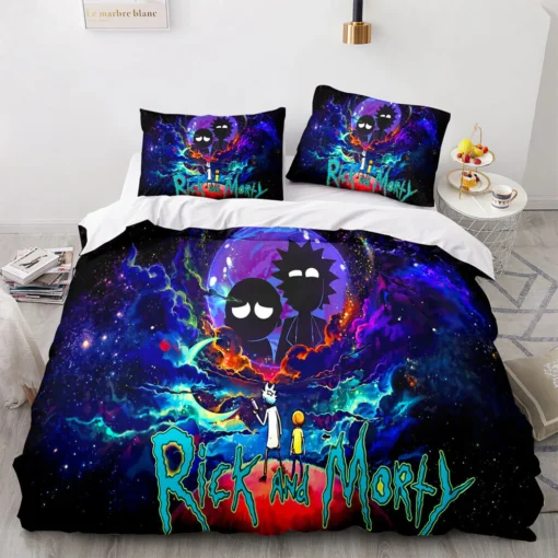Rick And Morty Looking At Yourself Colorful Bedding Set