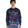 Rick and Morty Looking to The Dark Side of the Moon Sweatshirt front