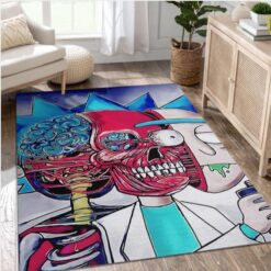 Rick and Morty Mad Science Anatomy Rug