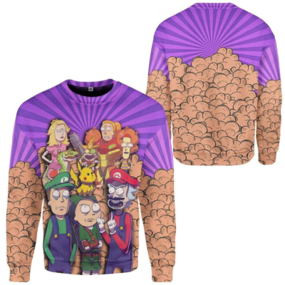 Rick And Morty Mario Brother Sweatshirt