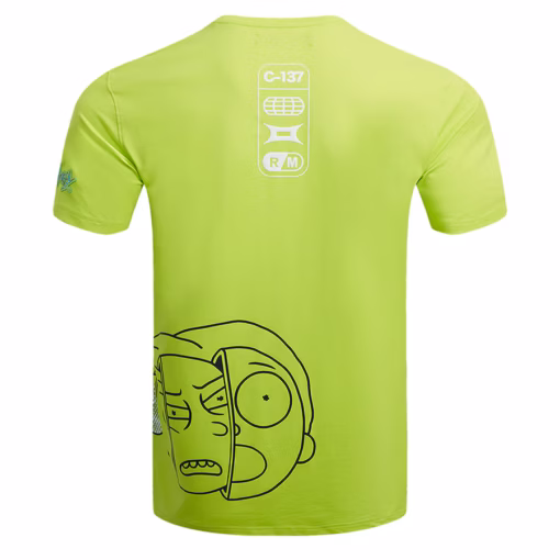 Rick and Morty Minimalist Faces Shirt back