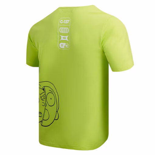 Rick and Morty Minimalist Faces Shirt back right