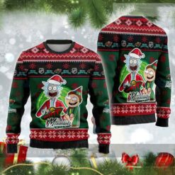 Rick and Morty Minnesota Wild Portal Ugly Christmas Sweater