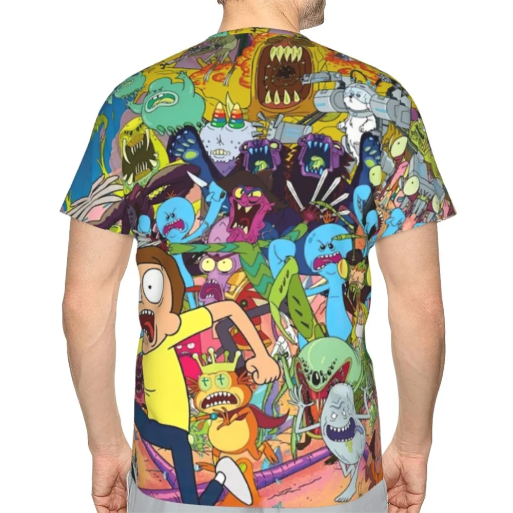 Rick And Morty Multiverse Madness Monster Chase Shirt back