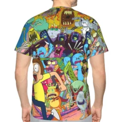 Rick And Morty Multiverse Madness Monster Chase Shirt back