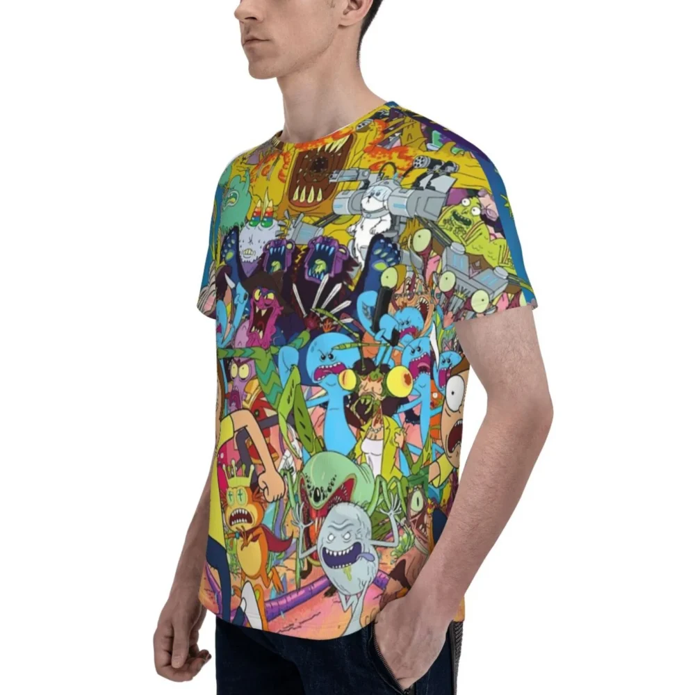 Rick And Morty Multiverse Madness Monster Chase Shirt left