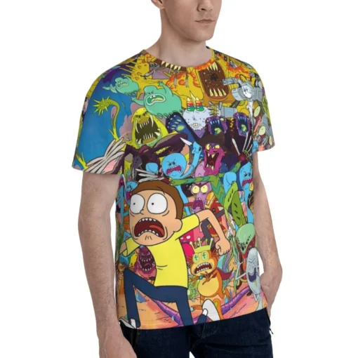 Rick And Morty Multiverse Madness Monster Chase Shirt right