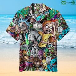 Rick and Morty Multiverse Mayhem Collage Hawaiian Shirt