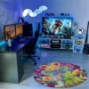 Rick and Morty Multiverse Mayhem Round Rug Home