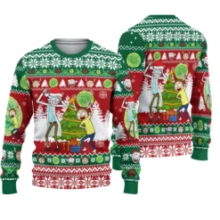Rick and Morty Multiverse Tree Toppers Ugly Christmas Sweater