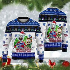 Rick and Morty New York Rangers Ugly Christmas Sweater