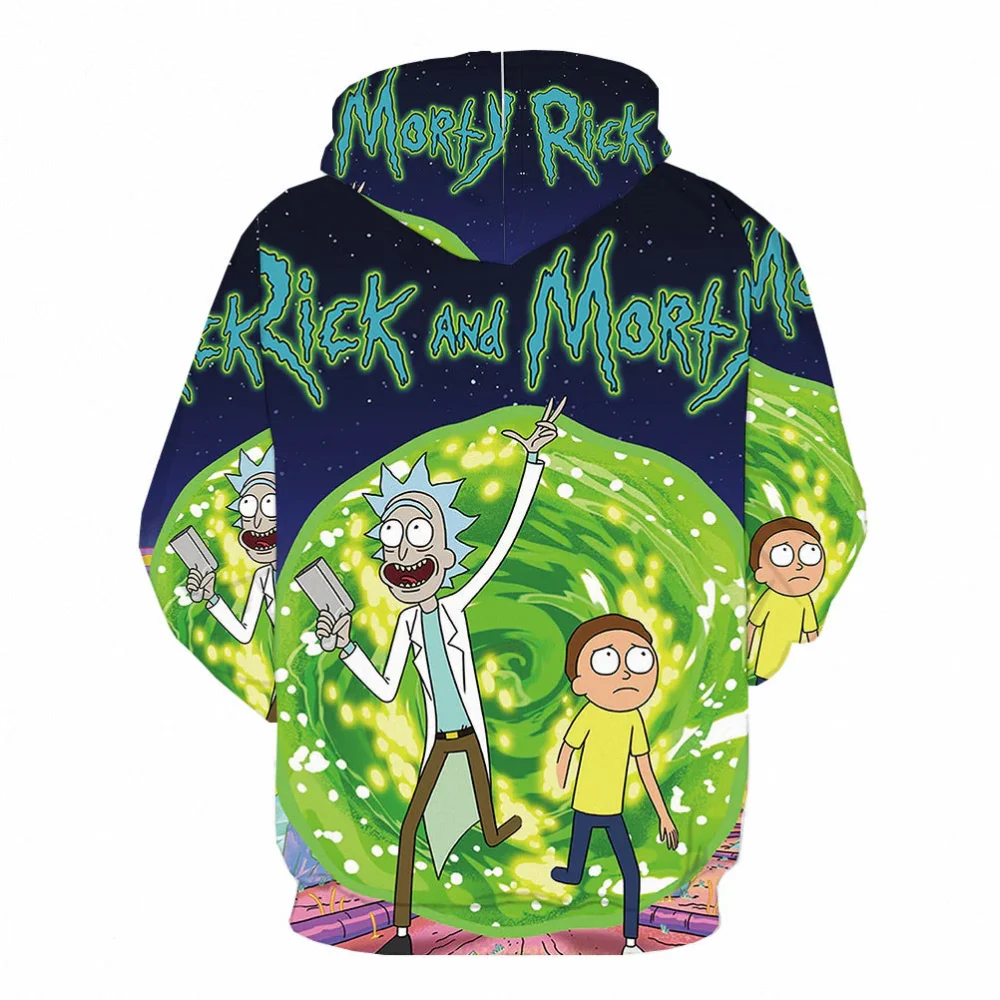 Rick and Morty Portal Jump Hoodie back
