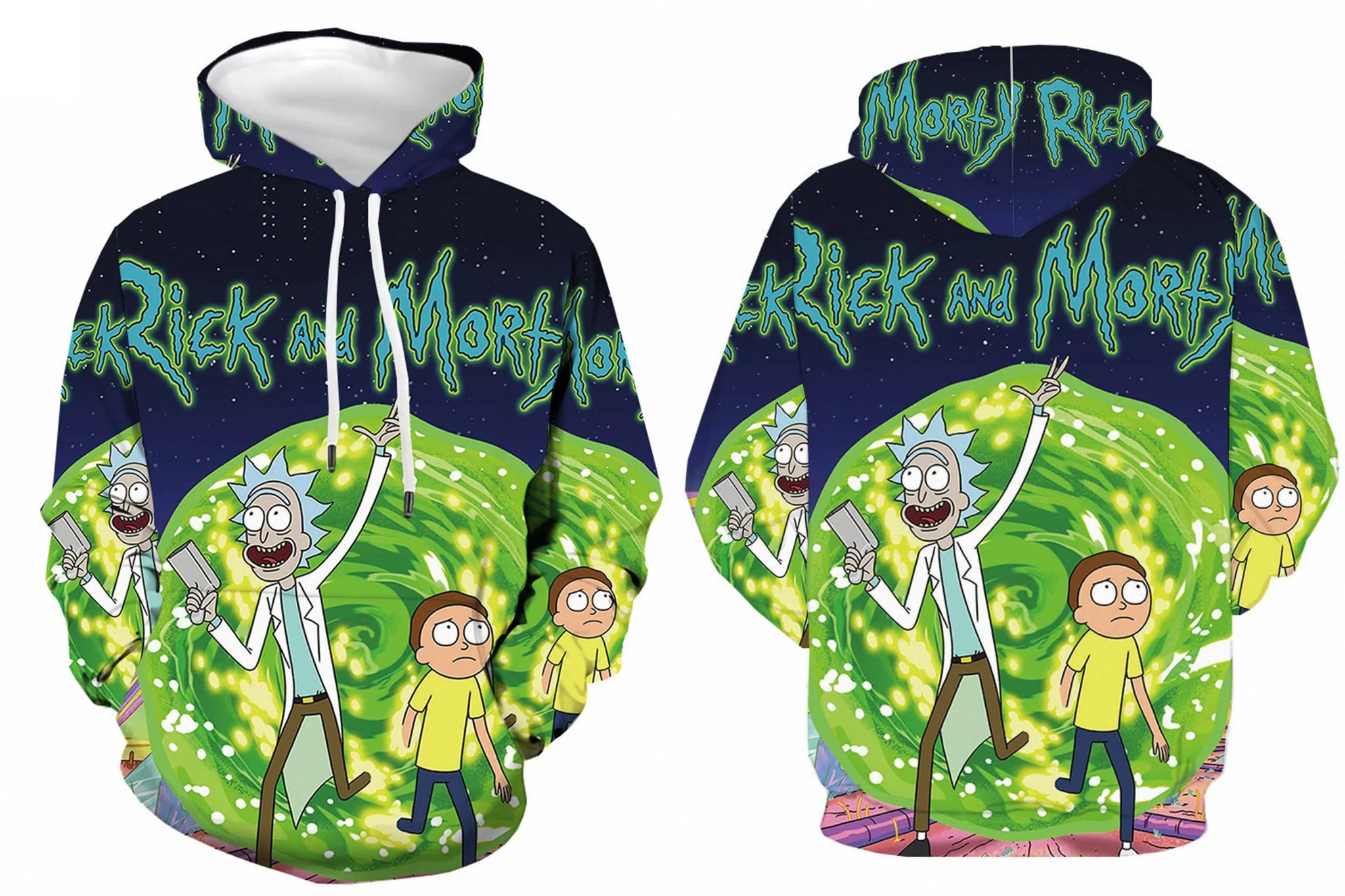 Rick and Morty Portal Jump Hoodie