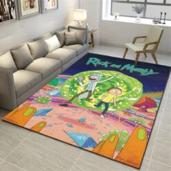 Rick and Morty Portal Planet Getaway Rug