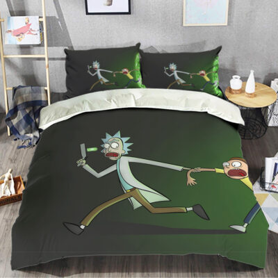 Rick And Morty Portal Pursuit Bedding Set