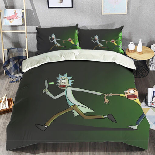 Rick And Morty Portal Pursuit Bedding Set