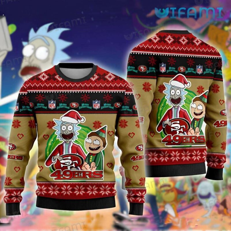 Rick And Morty San Francisco 49ers Ugly Christmas Sweater