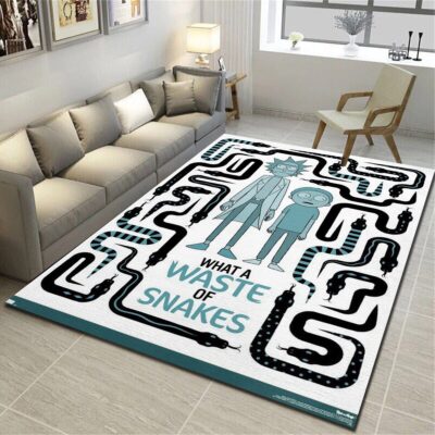 Rick and Morty Snake Dystopia Paradox Rug