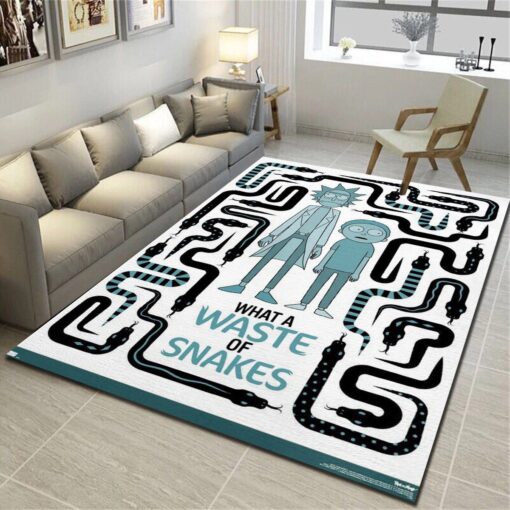 Rick and Morty Snake Dystopia Paradox Rug