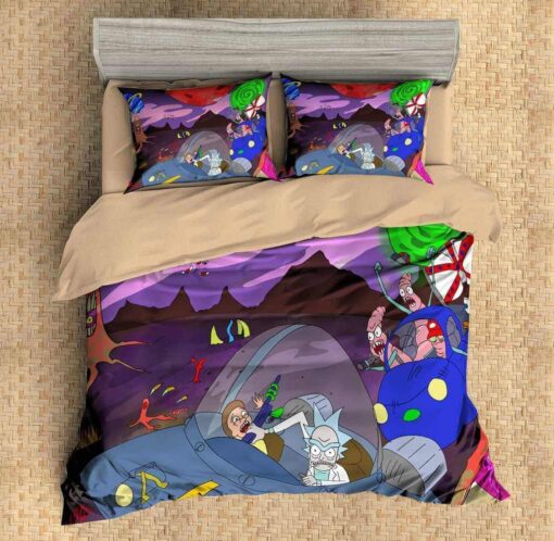Rick And Morty Space Adventure Bedding Set